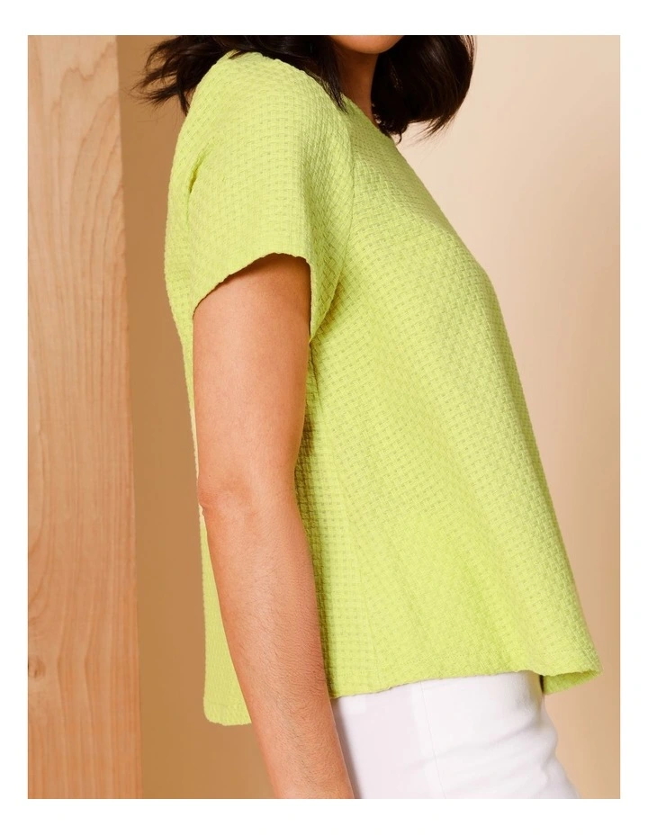 Short Sleeve Swing Top In Lime image 4