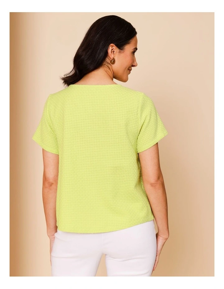 Short Sleeve Swing Top In Lime image 5