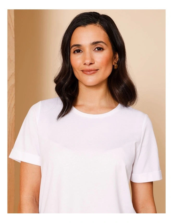 Wardrobe Staple Short Sleeve Tee In White image 2