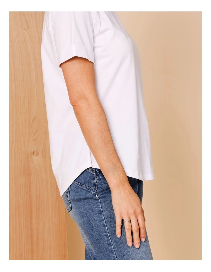 Wardrobe Staple Short Sleeve Tee In White image 5