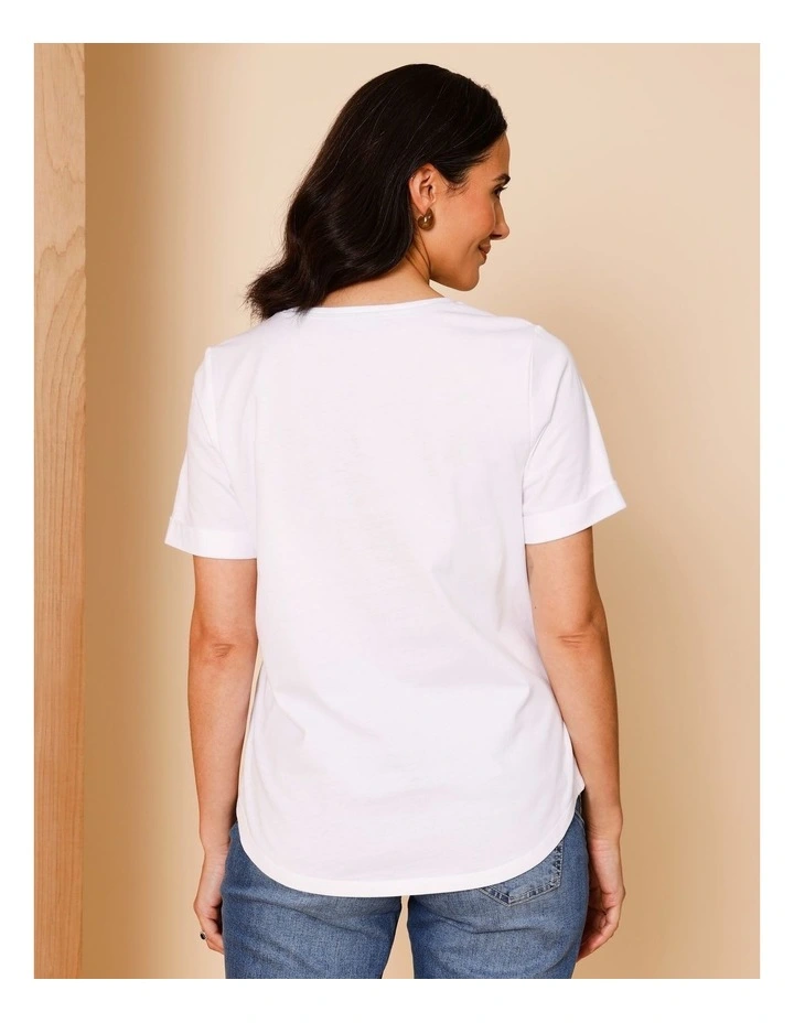 Wardrobe Staple Short Sleeve Tee In White image 6