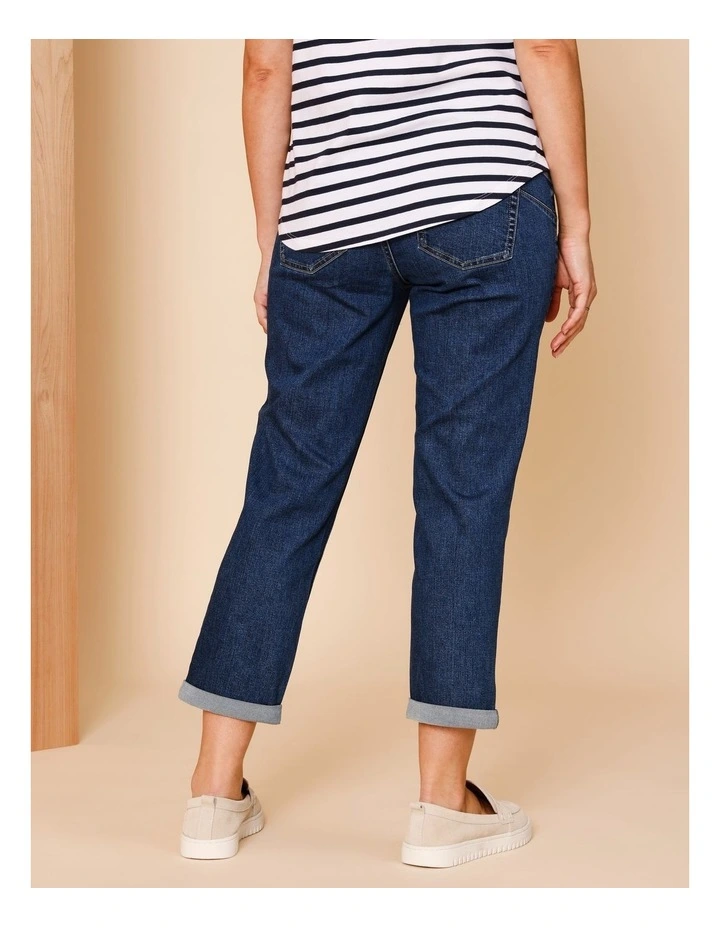 Wardrobe Staple Crop Denim Jean In Dark Blue image 5