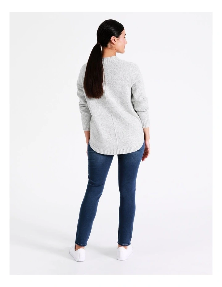 Recycled Cotton Blend Wardrobe Staple Jegging Full Leg Denim in Mid Indigo image 6
