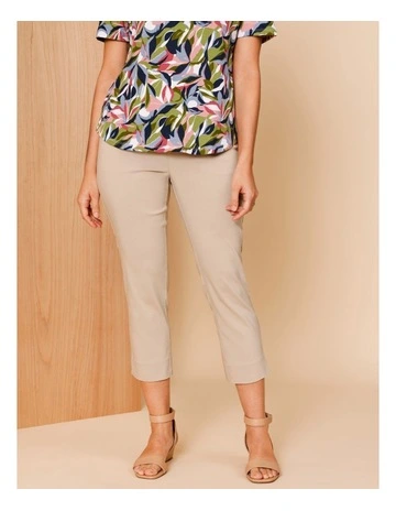Wardrobe Staple Stretch Crop Pant In Stone