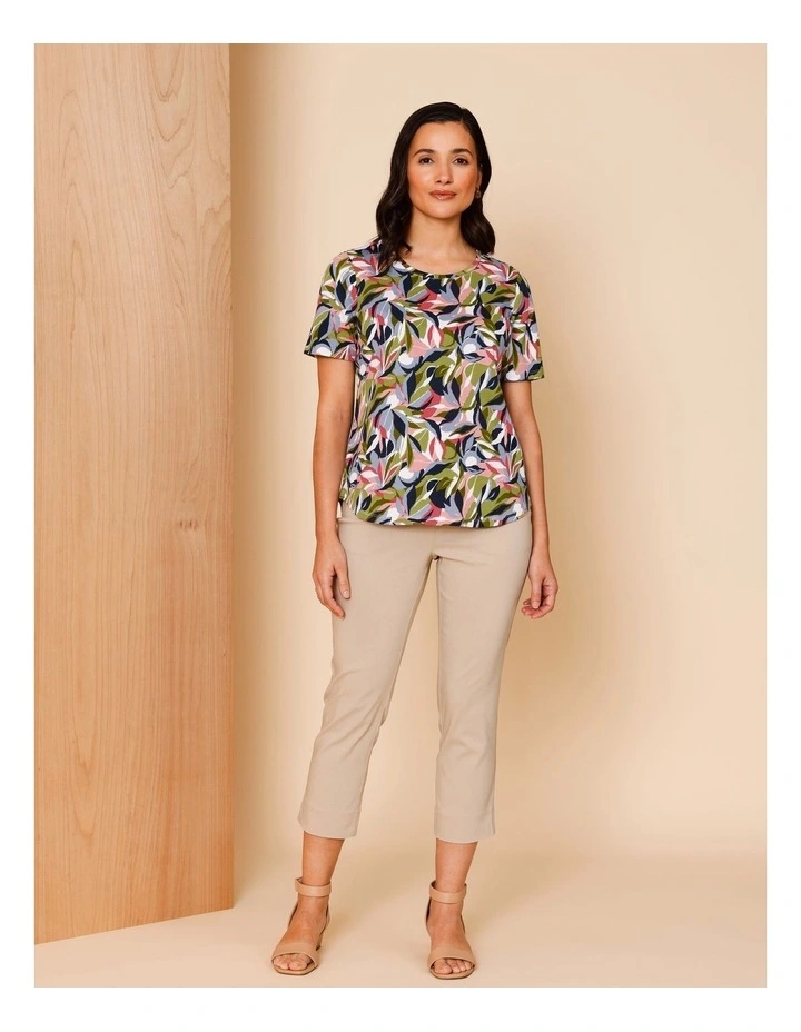 Wardrobe Staple Stretch Crop Pant In Stone image 2