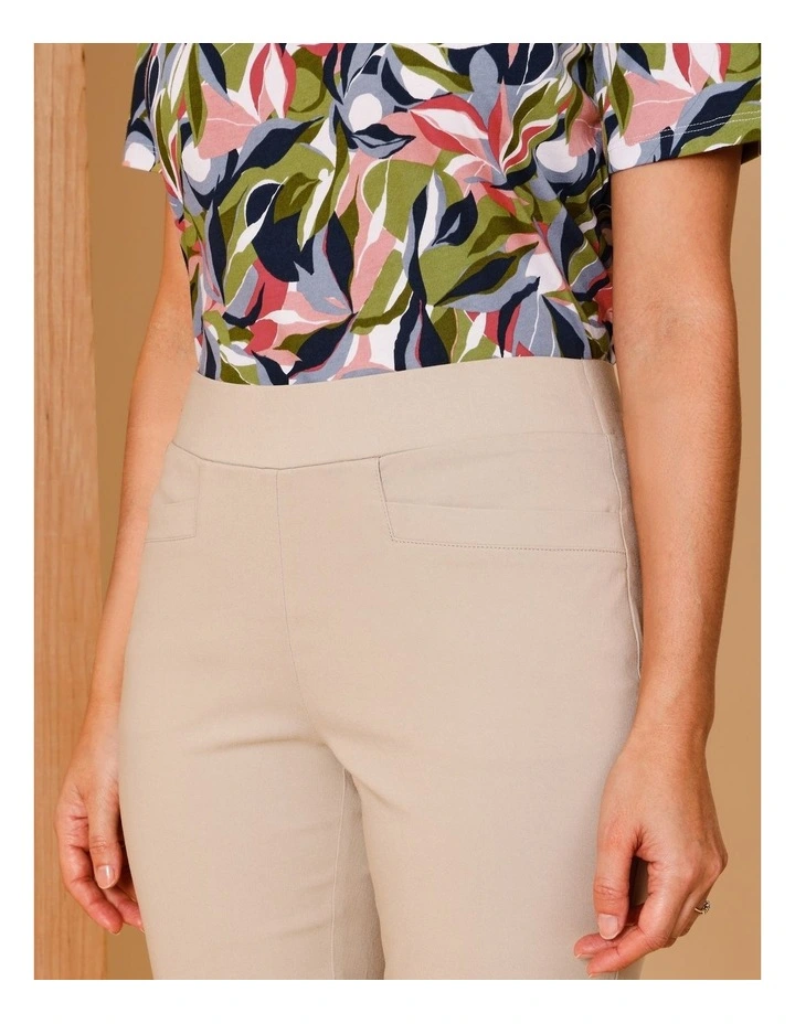 Wardrobe Staple Stretch Crop Pant In Stone image 4