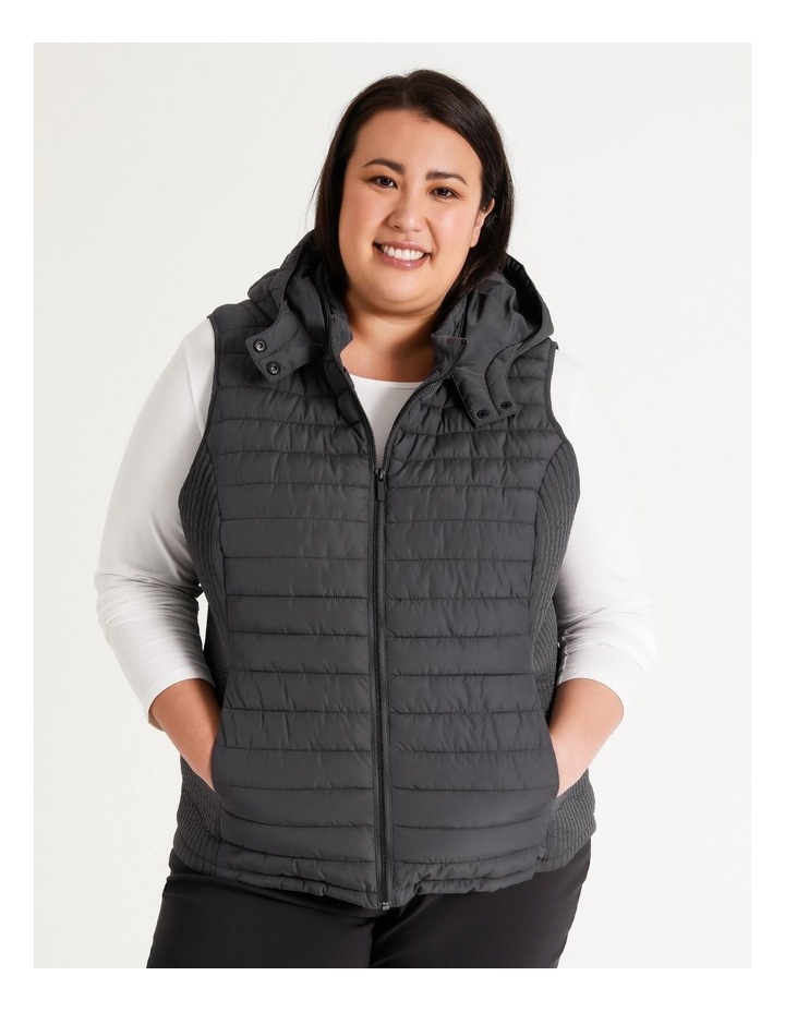 plus size puffer vest with hood