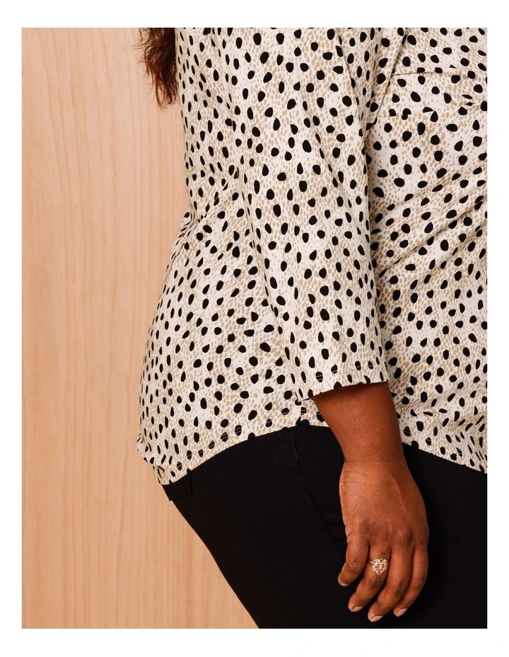 Wardrobe Staple 3/4 Sleeve Tee in Abstract Leopard Print image 7
