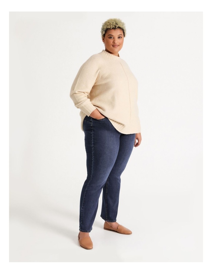 Wardrobe Staple Straight Full Length Jean Dark Wash Blue