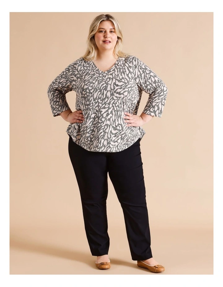 Sustainable Viscose Blend Wardrobe Staple Straight Pant In Black image 1