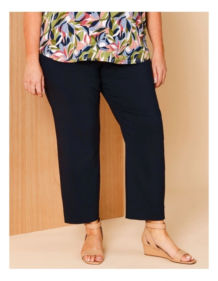 Wardrobe Staple Stretch Crop Pant In Navy image 2