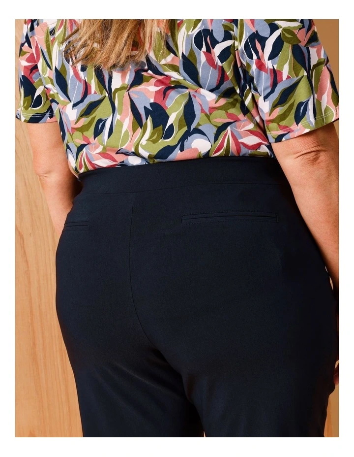 Wardrobe Staple Stretch Crop Pant In Navy image 7