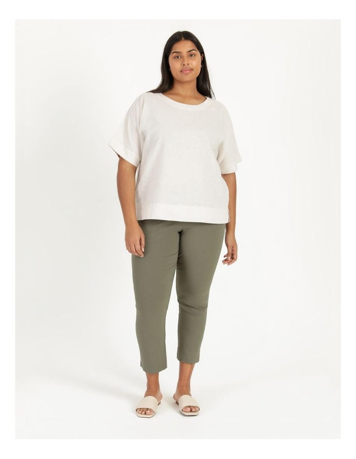 Wardrobe Staple Stretch Crop Pant Khaki Green