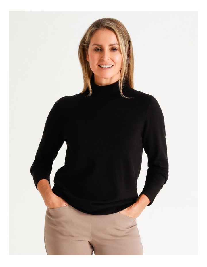 Women's thin black jumpers clearance