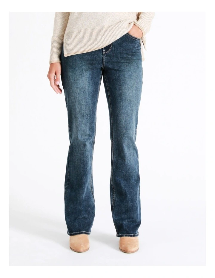 Recycled Cotton Blend Wardrobe Staple Bootcut F/l Jean in Vintage Wash image 2