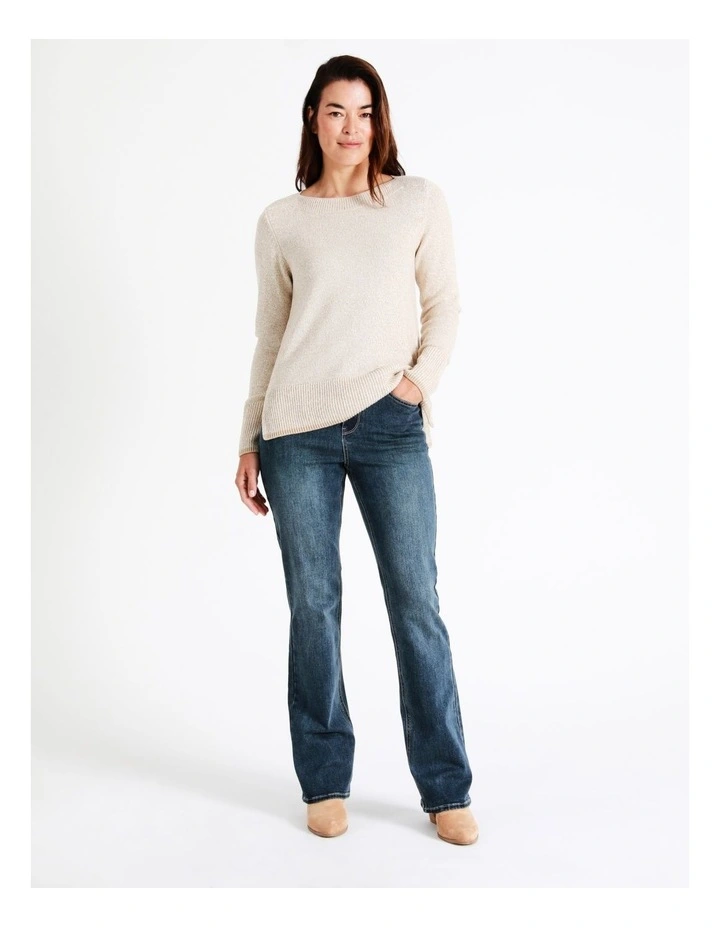 Recycled Cotton Blend Wardrobe Staple Bootcut F/l Jean in Vintage Wash image 3
