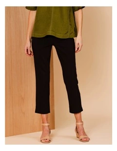 Wardrobe Staple Stretch Crop Pant In Black