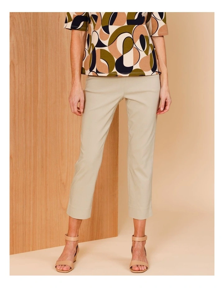 Wardrobe Staple Stretch Crop Pant In Stone image 1