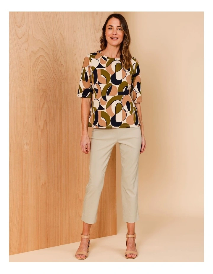Wardrobe Staple Stretch Crop Pant In Stone image 2
