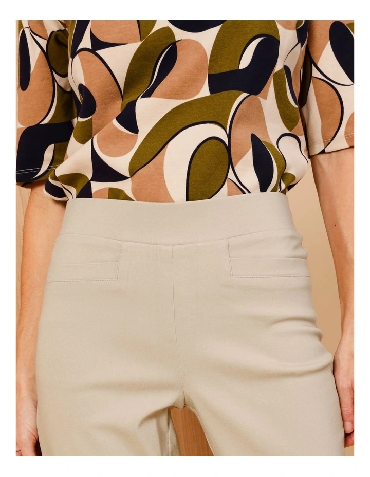 Wardrobe Staple Stretch Crop Pant In Stone image 4