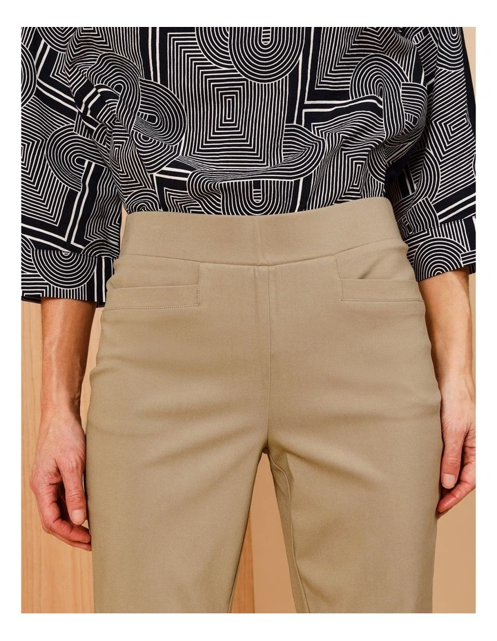Wardrobe Staple Stretch Crop Pant In Camel image 4