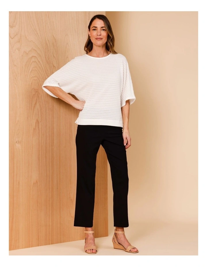 Wardrobe Staple Stretch Full Length Straight Pant In Black image 2