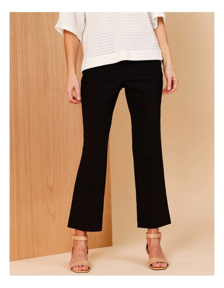 Wardrobe Staple Stretch Full Length Straight Pant In Black image 4