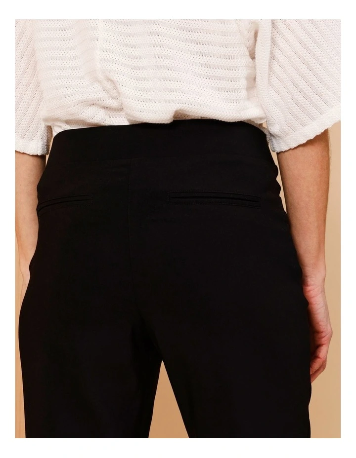 Wardrobe Staple Stretch Full Length Straight Pant In Black image 6