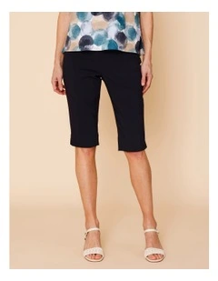 Wardrobe Staple Stretch Pedal Pusher In Navy