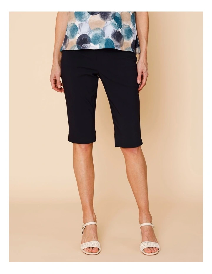 Wardrobe Staple Stretch Pedal Pusher In Navy image 1
