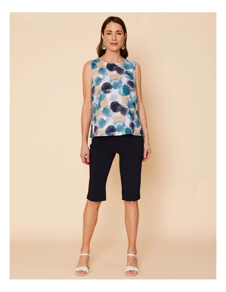 Wardrobe Staple Stretch Pedal Pusher In Navy image 2