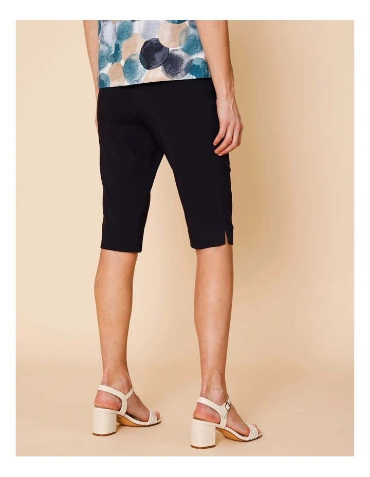 Wardrobe Staple Stretch Pedal Pusher In Navy image 5