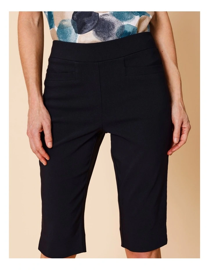 Wardrobe Staple Stretch Pedal Pusher In Navy image 6