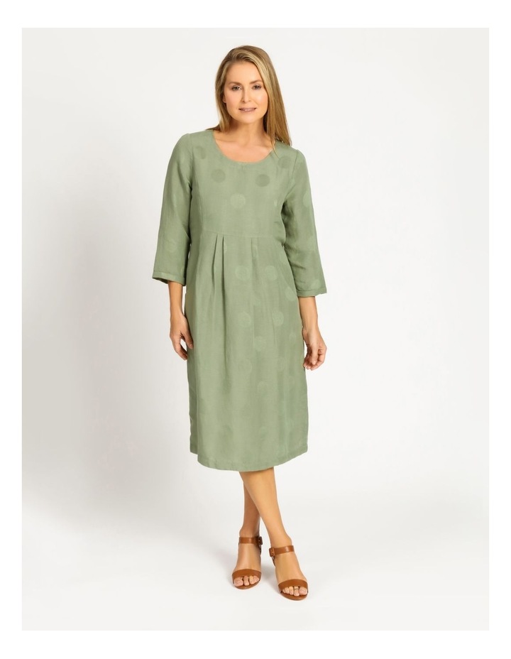 Short Sleeve Front Gathering Dress Khaki