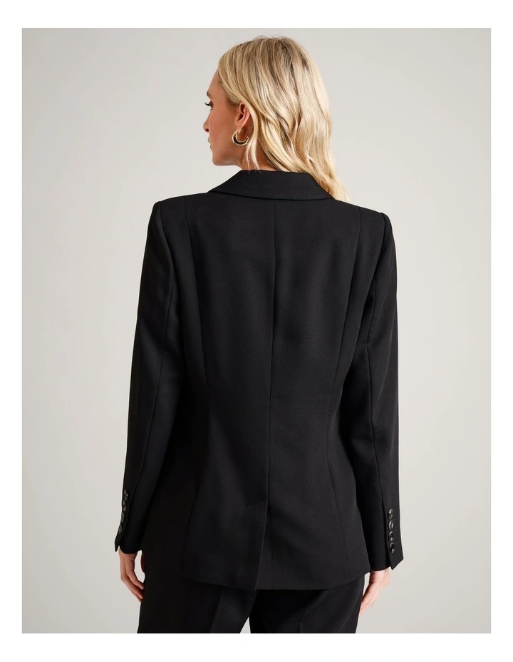Single Breasted Blazer in Black image 6