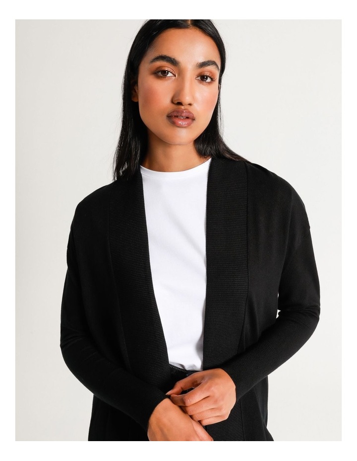 black longline cardigan womens