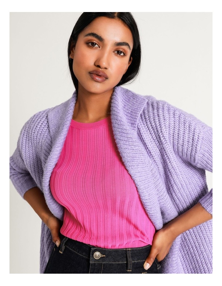 Basque Relaxed Longline Cardigan In 