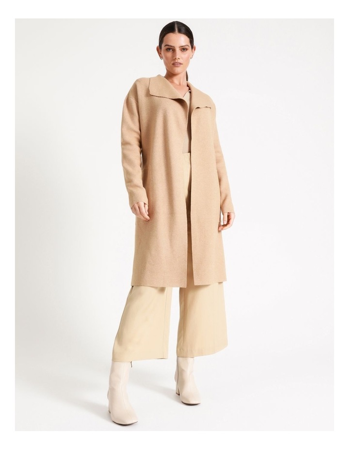 Basque Double Faced Cardigan In Toffee 