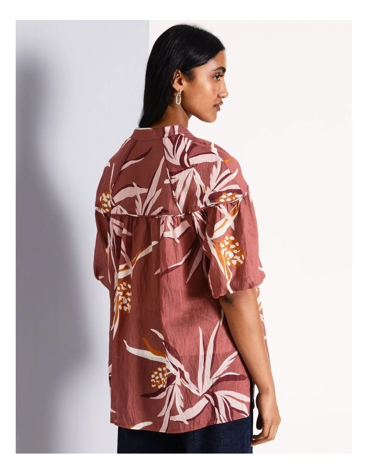 Printed Babydoll Blouse in Assorted image 5