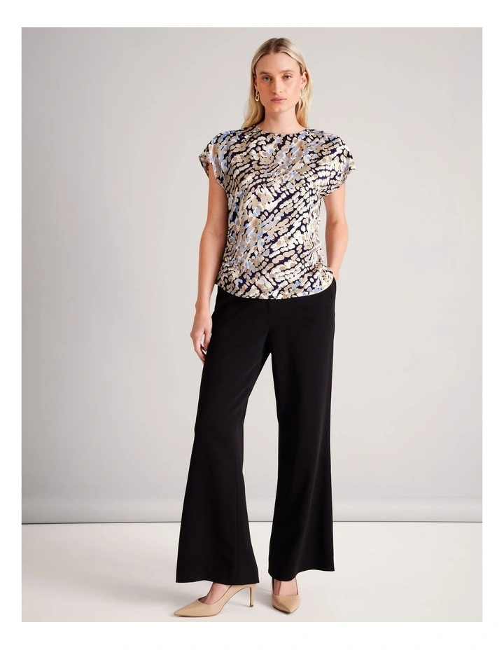 Gathered Side Satin Top in Paint Spots image 3