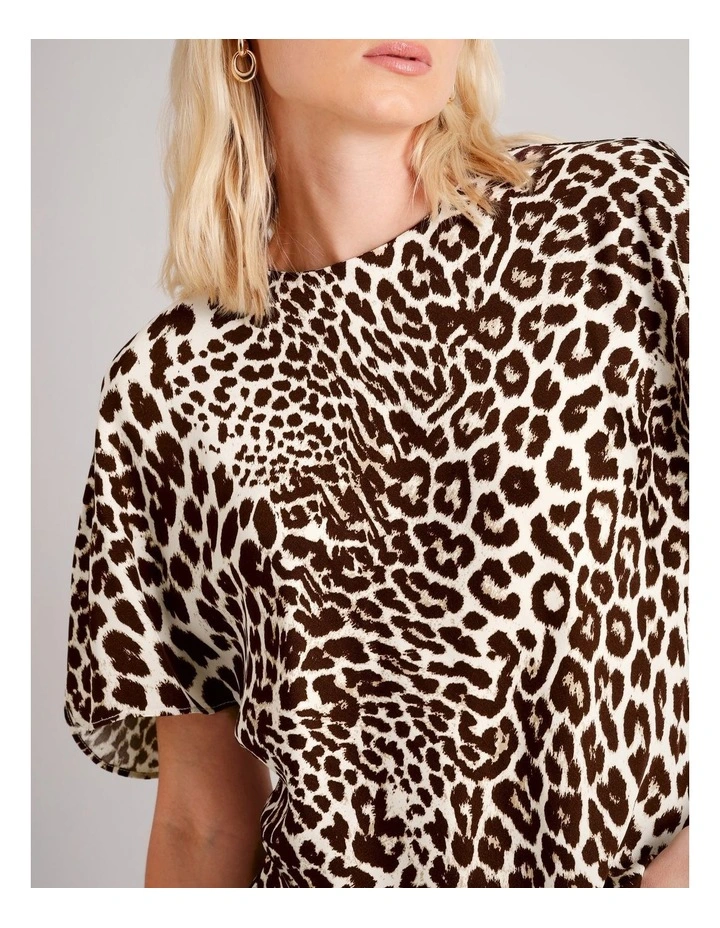 Sustainable Viscose Blend Split Sleeve Satin Blouse in Assorted image 5