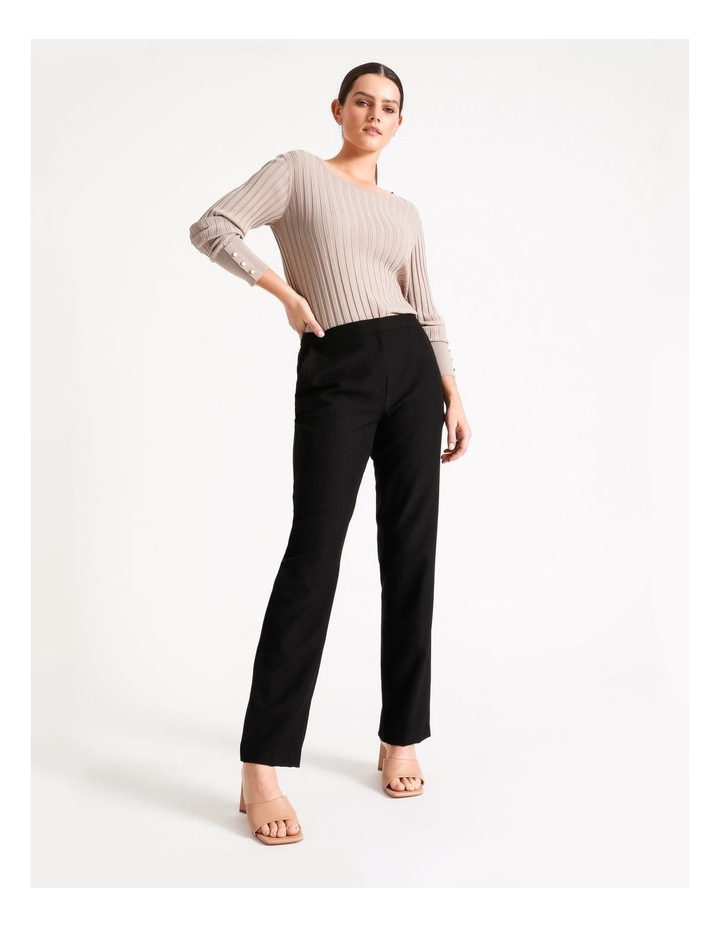 Basque Straight Leg Pants Black | MYER