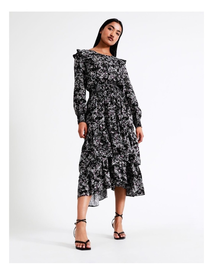 Ruffle Tier Midi Dress in