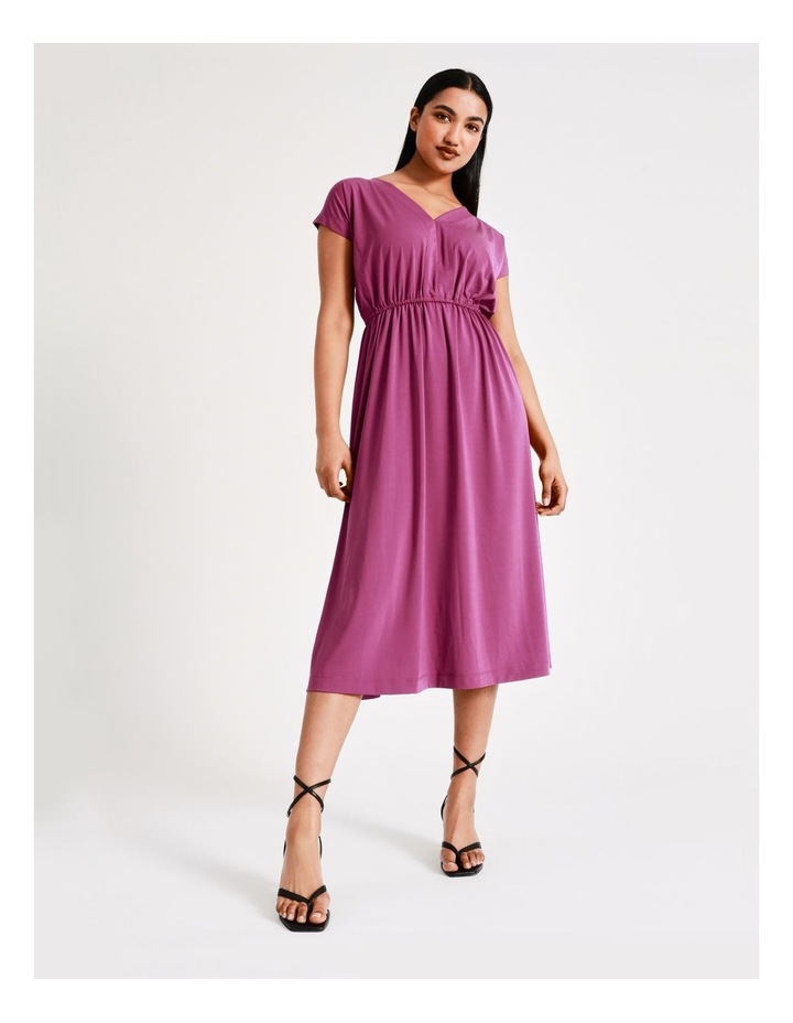 Jersey Midi Dress Recycled Blend In Purple