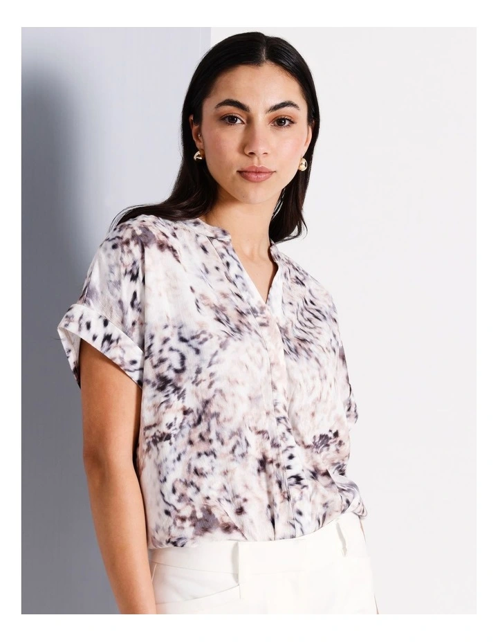 Jacquard Button Front Shirt in Assorted image 4