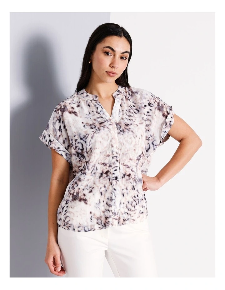 Jacquard Button Front Shirt in Assorted image 5