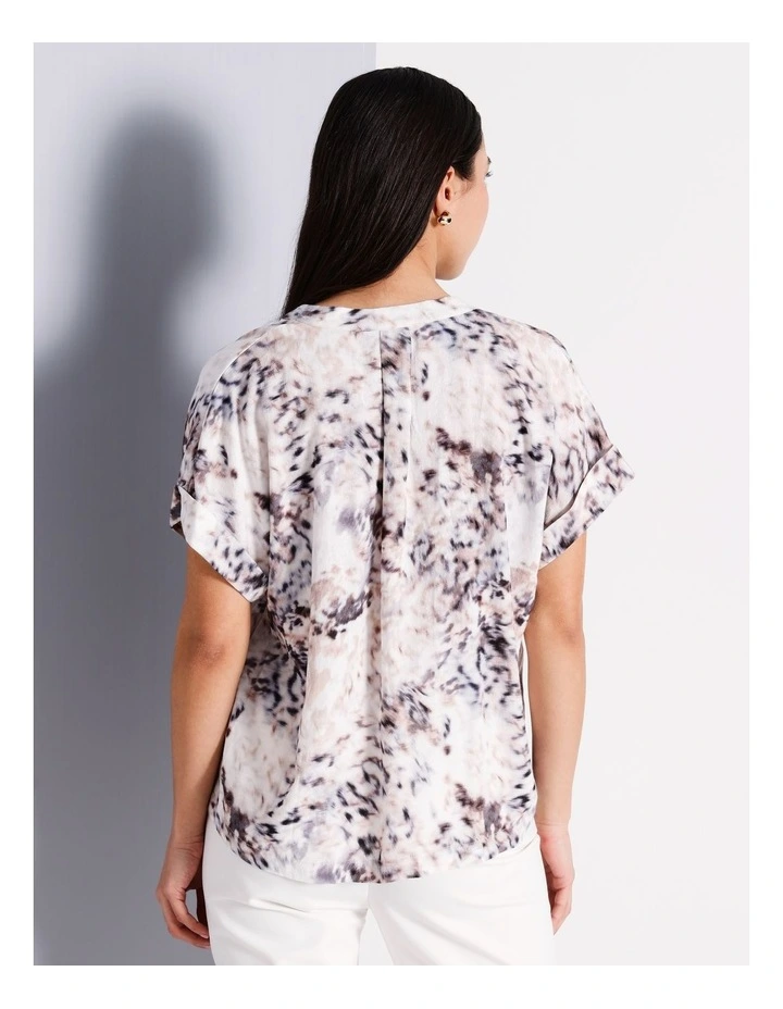 Jacquard Button Front Shirt in Assorted image 6