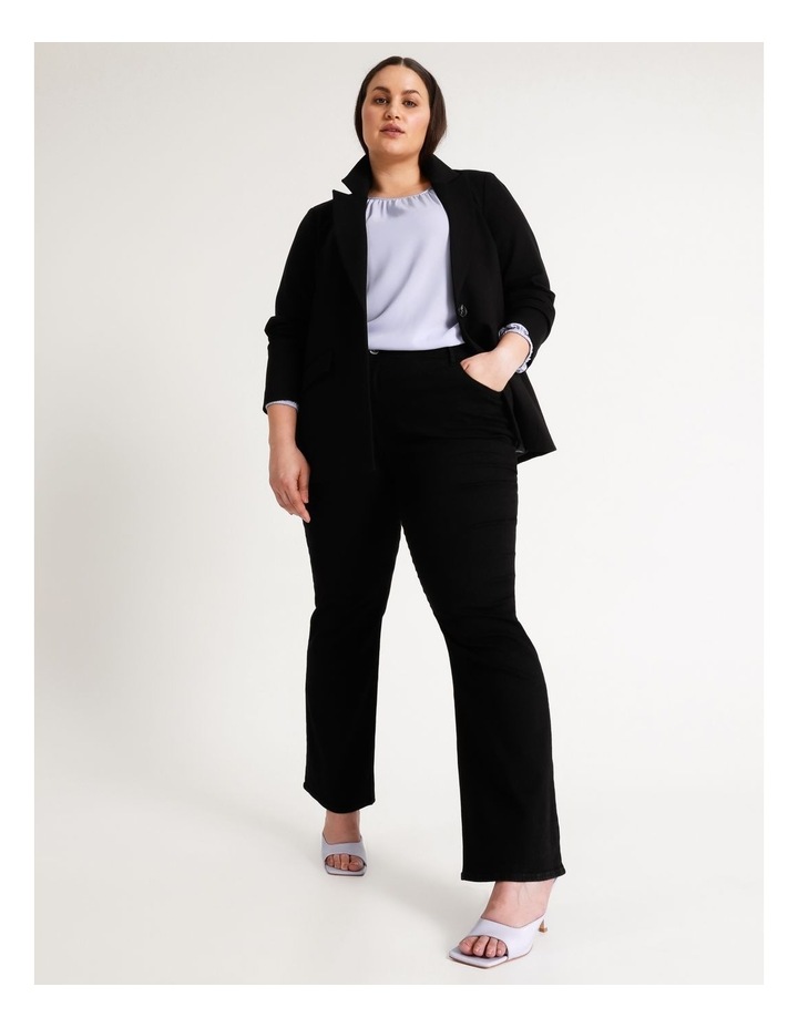 Single Breasted Ponte Blazer Black