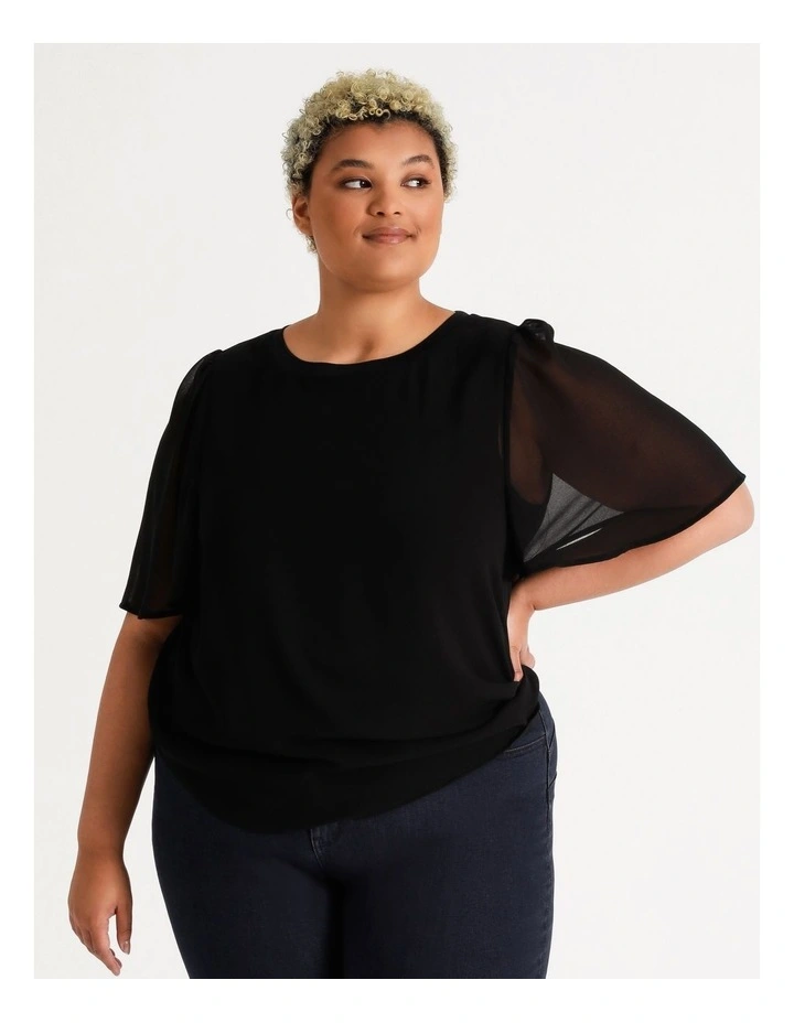 Sheer overlay top Outlet
