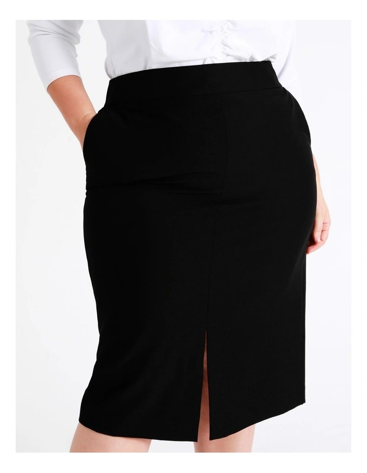 Split Suit Skirt in Black image 6